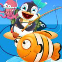 Baby Penguin Fishing 10 baby penguin fishing 1