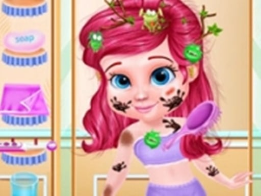 Messy Little Mermaid Makeover – Makeup & Dressup